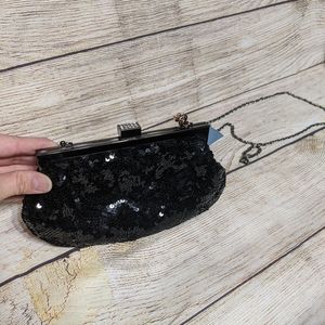 NWT Kate Landry black sequin crossbody